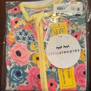 Little Sleepies NWT Newborn Secret Garden Original Yellow Trim Zippy